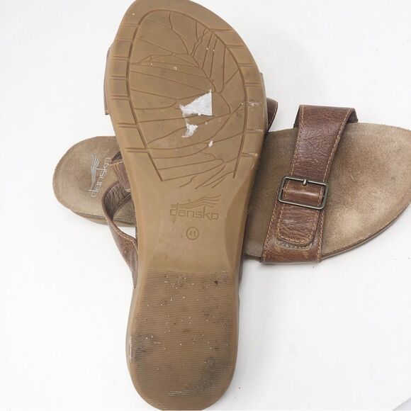 DANSKO | Tan Rosie Strappy Sandals Slip On Velcro Closure Women’s Size 41 (11) - Picture 10 of 11